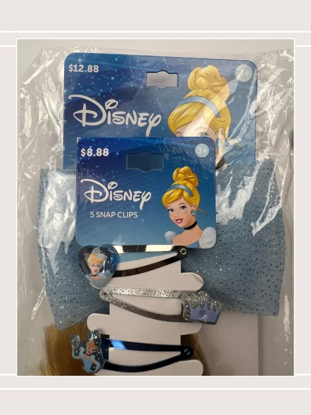 Disney Princess Gift Bundle Cinderella Bath Spa Set UNO Hair Accessories